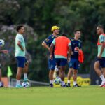 Diniz em treino do Brasil