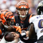 Joe Burrow se machucou na partida contra os Ravens