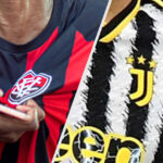 Escudos de Vitória (BRA) e Juventus (ITA)