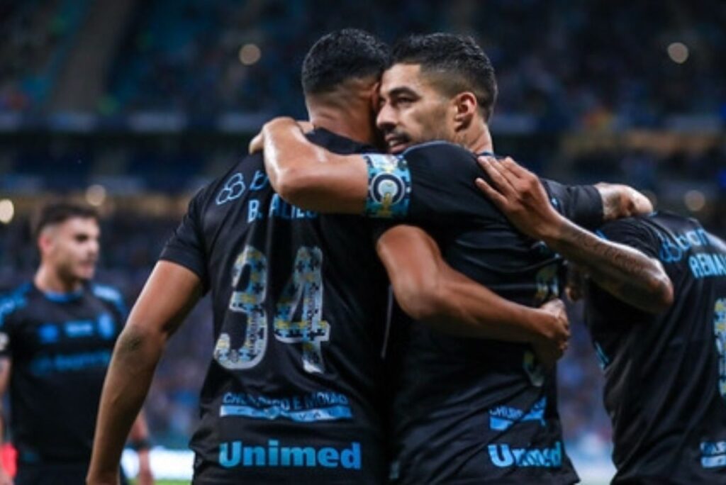 Grêmio venceu o Goiás e garantiu classificação para a Libertadores (Foto: Lucas Uebel/GFBPA)