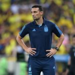 Lionel Scaloni na vitória da Argentina sobre o Brasil no Maracanã (Foto: Carl de Souza/AFP)
