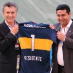 Macri e o ex-presidente xeneize Daniel Angelici (Foto: Boca Juniors/Divulgação)