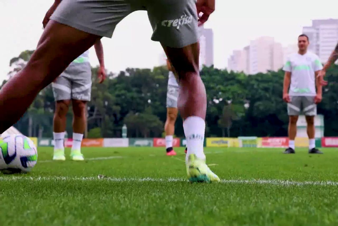 Palmeiras realizou últimos treinos para o confronto direto com o Botafogo (Foto: OneFootball/Reprodução)