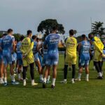 Santos durante o treino