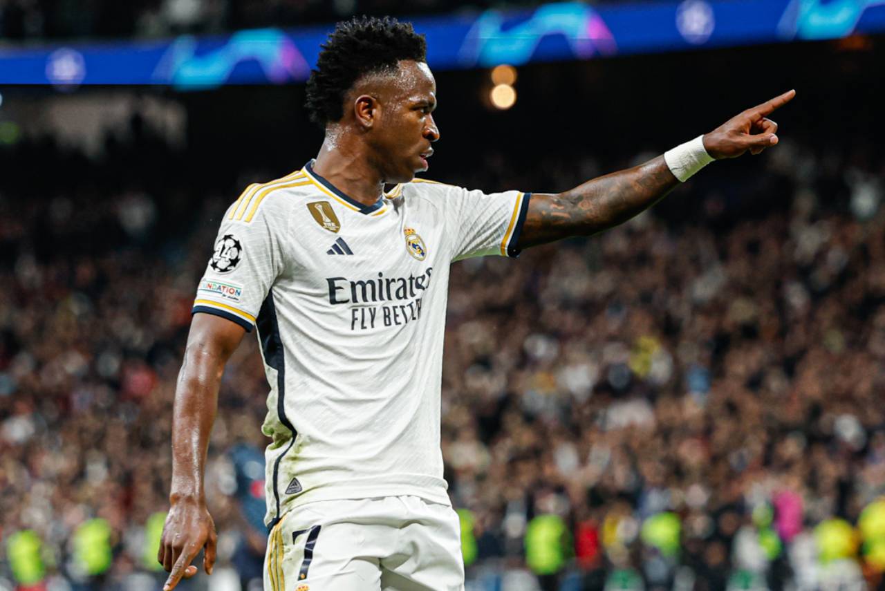 LaLiga: Vinícius Júnior em jogo do Real Madrid na Champions League em 2023