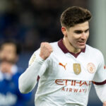 Julián Álvarez comemora gol pelo City