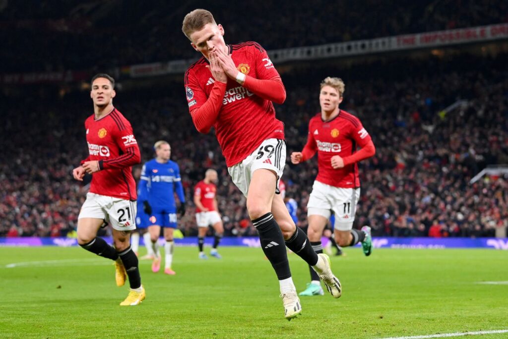 McTominay marcou duas vezes na vitória do Manchester United sobre o Chelsea (Foto: Premier League/Divulgação)