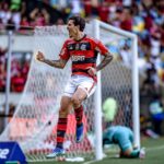 Pedro foi autor de um do gols da vitória do Flamengo sobre o Cuiabá (Foto: Marcelo Cortes/CRF)