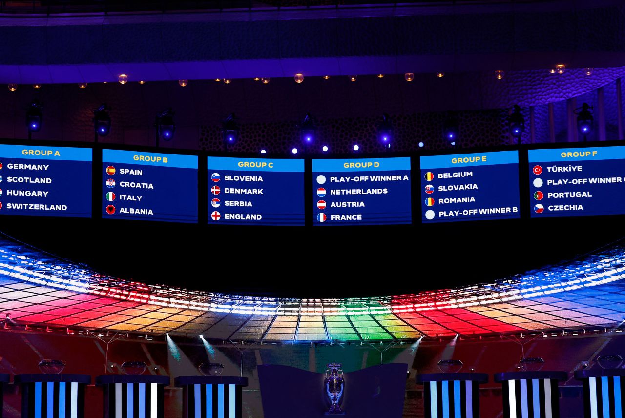 Sorteio definiu grupos para a Eurocopa 2024 (Foto: Odd Andersen/AFP)