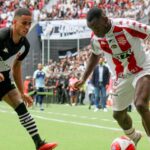 Lance do jogo Bangu x Vasco da Gama pelo Campeonato Carioca 2024