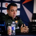 Xavi em coletiva do Barcelona na Arábia Saudita