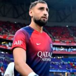 Goleiro Gianluigi Donnarumma em jogo do PSG em 2023
