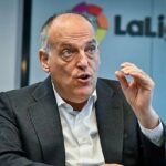 Javier Tebas, presidente da LaLiga e crítico da Superliga Europeia