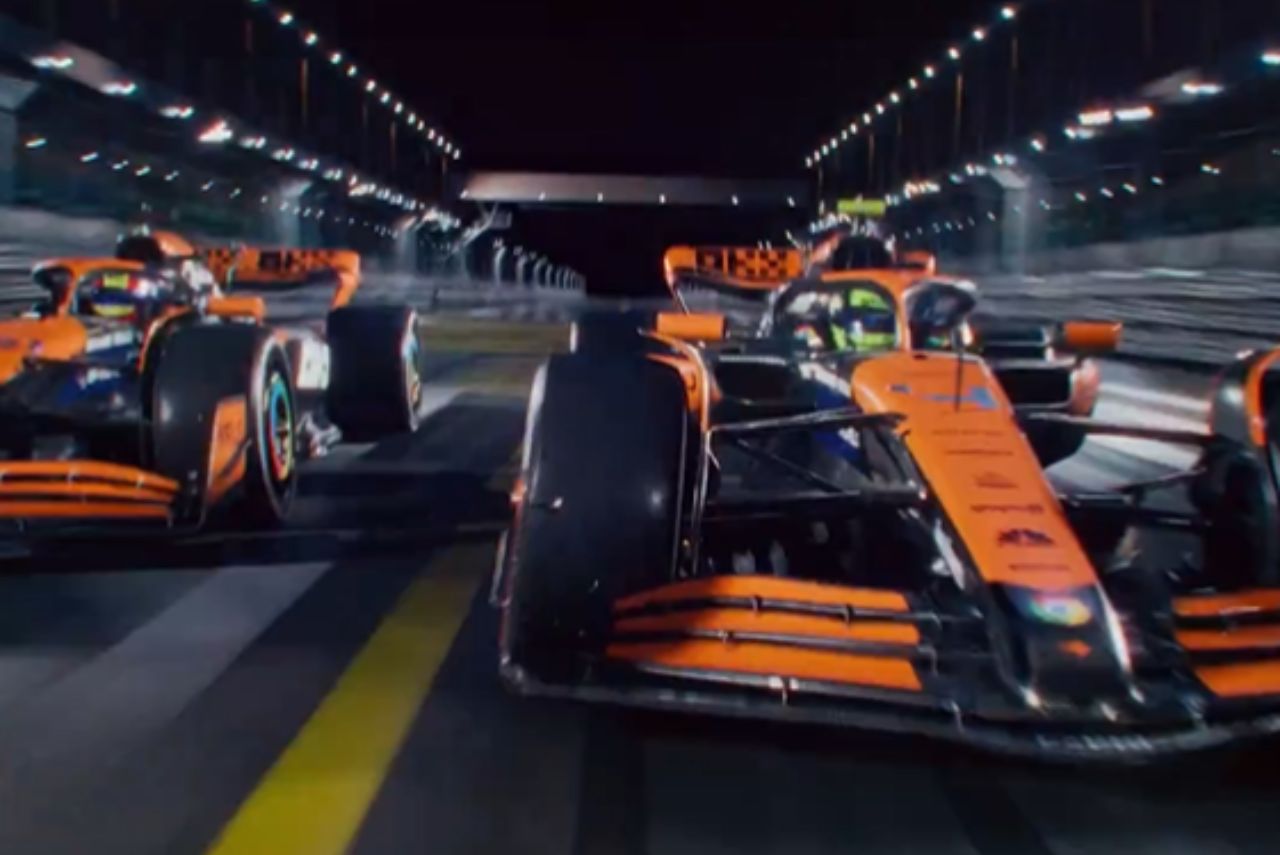 Pintura dos carros da McLaren para temporada 2024 da Fórmula 1