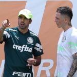 Abel Ferreira se apresentou para a temporada de 2024 nesta segunda-feira (15). Foto: César Greco/Palmeiras