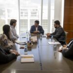 Ednaldo Rodrigues em reunião para encaminha a lista do Pré-Olímpico. Foto: Joilson Marconne/CBF