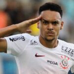 O Corinthians venceu com gol de cabeça de João Pedro. Foto: Reprodução/X