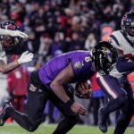 Lamar Jackson liderou os Ravens na vitória contra o Texans. Foto: Reprodução/X