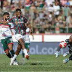 Lelê fez o primeiro gol do Fluminense sobre a Portuguesa-RJ (Foto: Lucas Merçon/FFC)