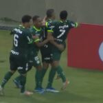 O Palmeiras saiu atrás do placar, mas conseguiu a virada sobre o Sport. Foto: Reprodução/Youtube/Cazé TV