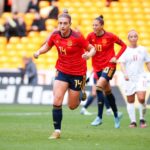 Alexia Putellas comemora gol pela Seleção Espanhola em 2022