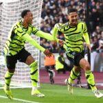 Lance do jogo Arsenal x West Ham no Campeonato Inglês em 2024