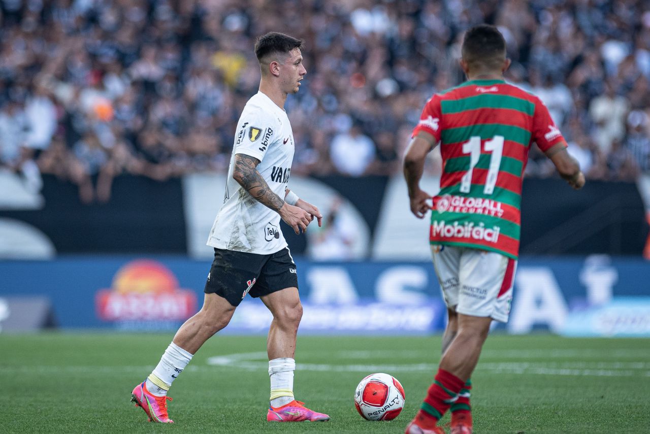 Lance do jogo Corinthians x Portuguesa no Paulistão 2024