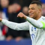 Kylian Mbappé em jogo da Seleção da França em 2023