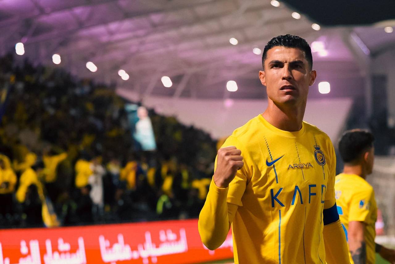 Cristiano Ronaldo abriu o placar para a vitória do Al-Nassr. Foto: Reprodução/X