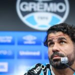Diego Costa ainda não tem prazo para estrear pelo Grêmio. Foto: Lucas Uebel/Gremio