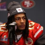 Isiah Pacheco concedeu coletiva de imprensa nesta quarta-feira (7). Foto:JAMIE SQUIREGETTY IMAGES NORTH AMERICAGetty Images via AFP