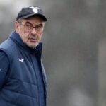 Maurizio Sarri em treino da Lazio