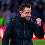 Xavi comemora vitória do Barcelona