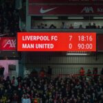 Placar da histórica goleada do Liverpool