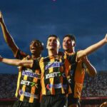 Libra: Jogadores do Grêmio Novorizontino comemoram vitória sobre o São Paulo no Paulistão 2024