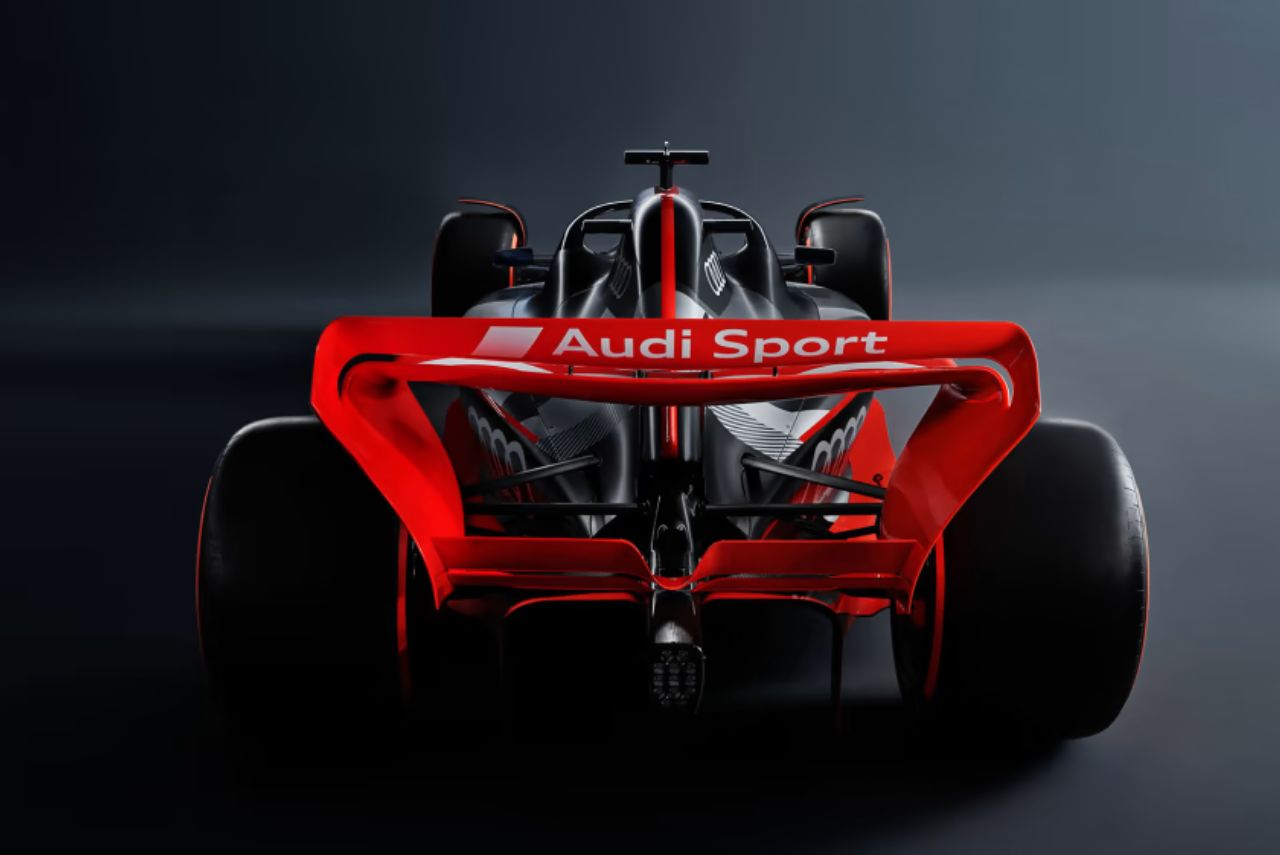 Carro de Fórmula 1 com pintura da Audi