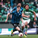 Lance do jogo Sporting x Atalanta na Liga Europa, em 2024