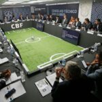 Conselho Técnico do Brasileirão de 2023 reunido na sede da CBF (Foto: Rafael Ribeiro/CBF)