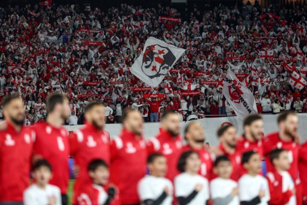A Geórgia vai disputar a Eurocopa pela primeira vez na história. Foto: GIORGI ARJEVANIDZEAFP