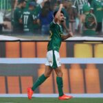 Flaco López marcou um hat-trick na vitória do Palmeiras. Foto: Reprodução/X