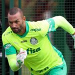 Weverton, do Palmeiras, elogiou a força do Novorizontino. Foto: Cesar Greco/Palmeiras