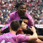 Jogadores do Milan comemoram vitória