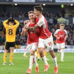 Trossard comemora primeiro gol do Arsenal