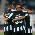 Jogadores do Botafogo comemoram grande resultado