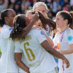 Jogadoras do Lyon comemoram vaga na final