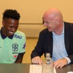 Infantino pregou união para acabar com o racismo e citou sofrimento de Vini Jr (Foto: Joilson Marconne/CBF)