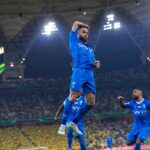 Atacante Michael comemora gol pelo Al-Hilal na Copa do Rei Saudita