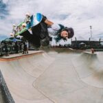 Sofia Godoy em prova do skate park no STU National