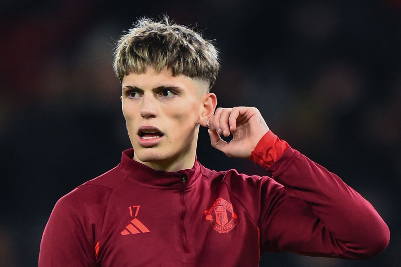 Alejandro Garnacho, atacante do Manchester United (Foto: Peter Powell/AFP)
