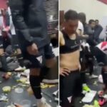 Vestiários do Always Ready após o ataque dos torcedores (Foto: Reprodução)